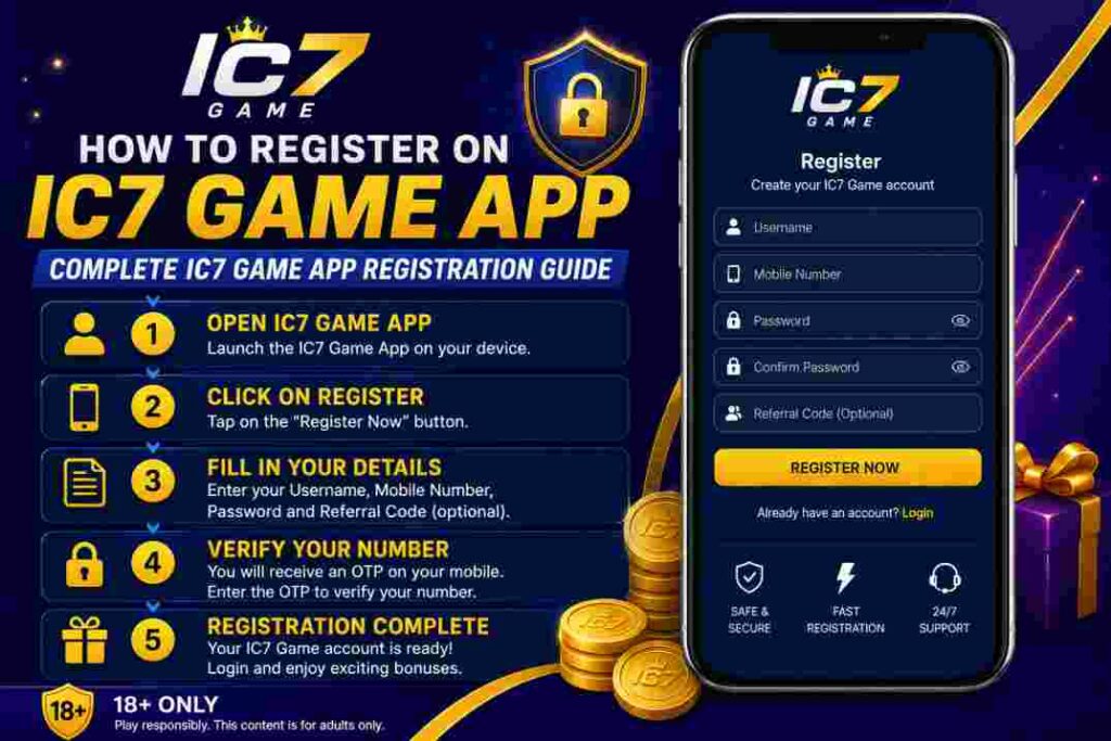 IC7 Game App registration guide and mobile gaming interface